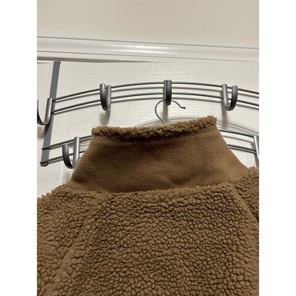 John Galt Full Zip Jacket long sleeve fuzzy Camel brown Women’s One Size teddy - Picture 10 of 16
